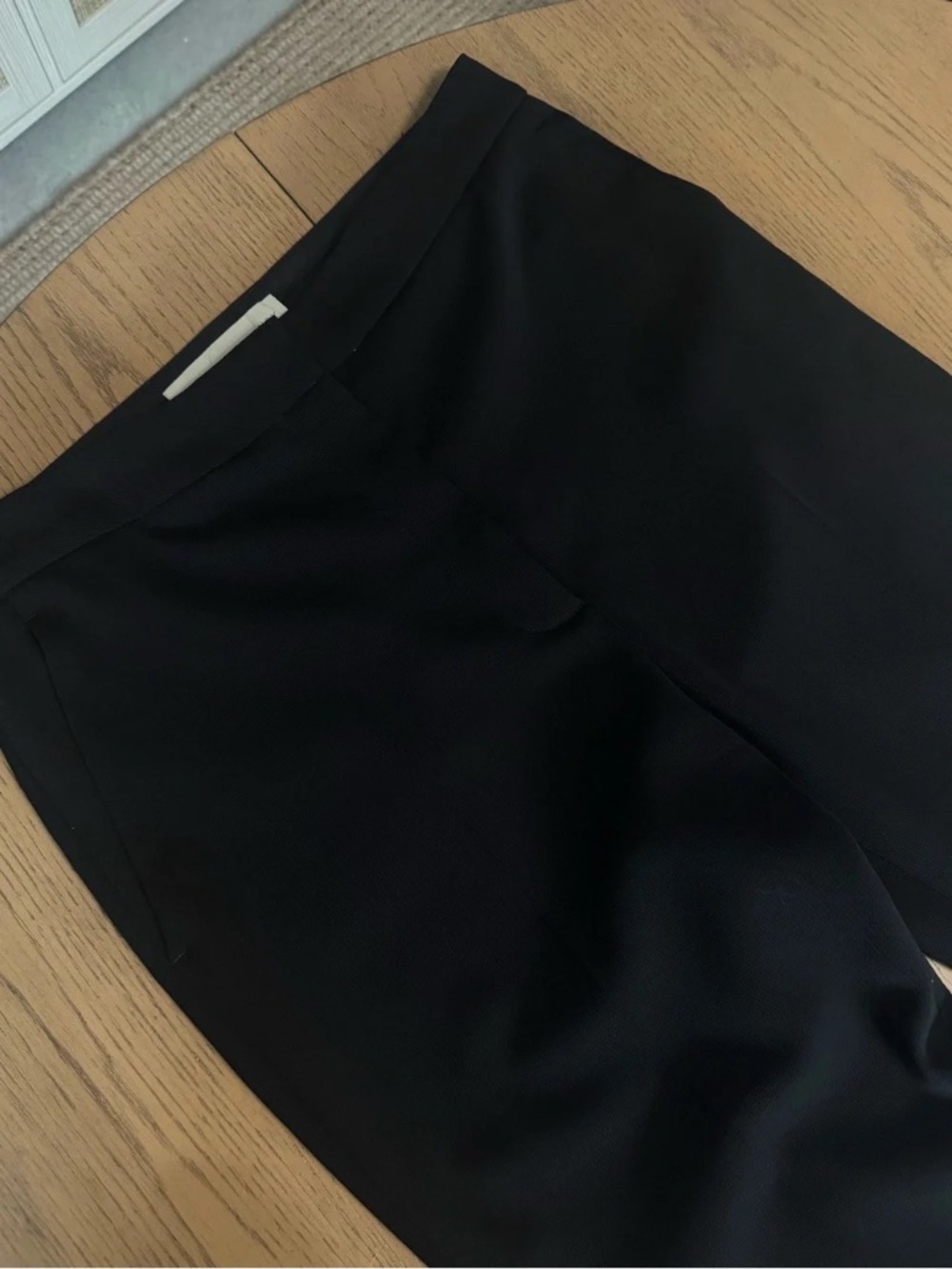 Stella McCartney Black Wool Wide Leg Trousers High Rise Tailored Dress Pants - Picture 7 of 9